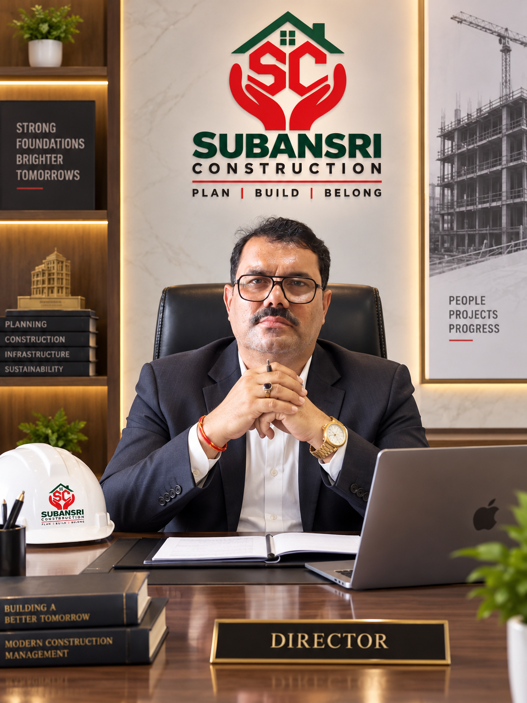 Mr. Bijoy Sharma, Founder and Director of Subansri Construction, at a project site